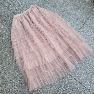 Tulle midi skirt